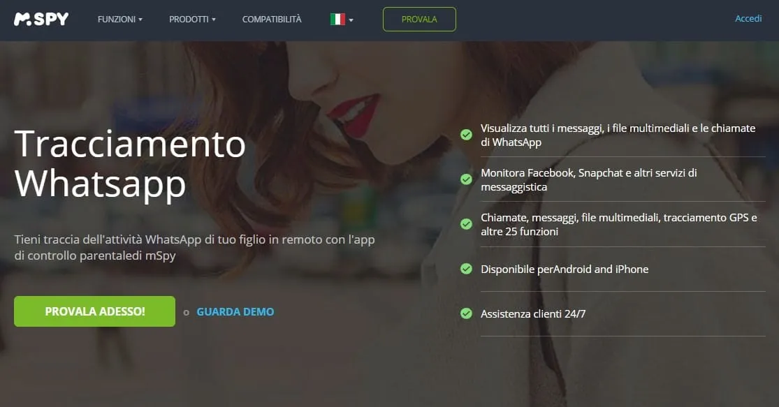 App mSpy per tracciare i messaggi WhatsApp