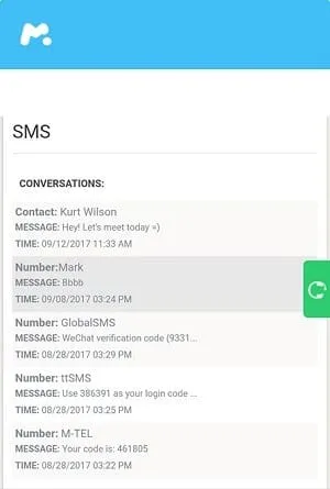 Monitoraggio dei messaggi con mSpy