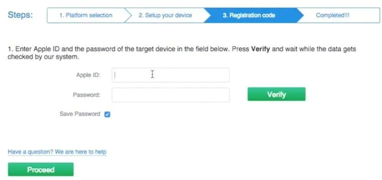 Autenticazione dell'account iCloud