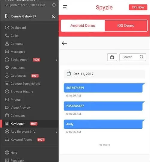Keylogger di Spyzie